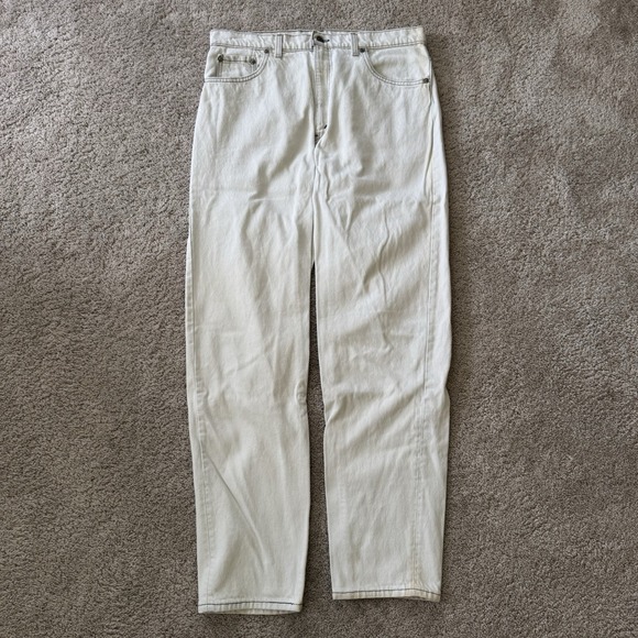 Levi's Other - Made In USA 90s White/Creme Levi's 550 Denim Jeans 36x34 Baggy Straight Vintage